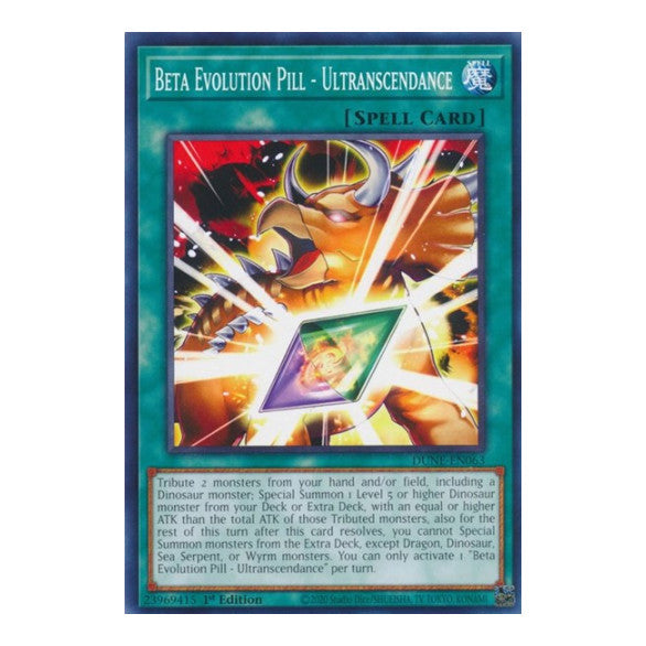 Beta Evolution Pill - Ultranscendance (DUNE) #DUNE-EN063 Common (1st Edition Near Mint) Duelist Nexus YuGiOh: 2023