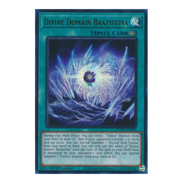 Divine Domain Baatistina (DUNE) #DUNE-EN090 Ultra Rare (1st Edition Lightly Played) Duelist Nexus YuGiOh: 2023