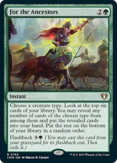For the Ancestors (CMM) #740 Rare (Lightly Played) Commander Masters Magic: The Gathering: 2023