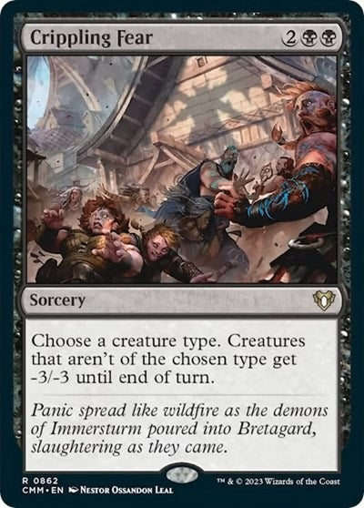 Crippling Fear (CMM) #862 Rare Commander Masters Magic: The Gathering: 2023