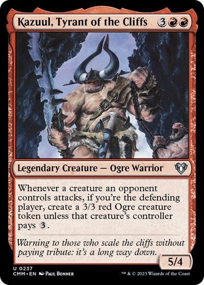 Kazuul Tyrant of the Cliffs (CMM) #237 Uncommon (Lightly Played) Commander Masters Magic: The Gathering: 2023
