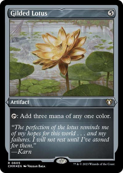 Gilded Lotus Foil Etched (CMM) #605 Rare (Foil Near Mint) Commander Masters Magic: The Gathering: 2023