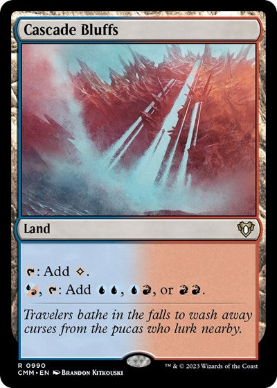 Cascade Bluffs (CMM) #990 Rare (Lightly Played) Commander Masters Magic: The Gathering: 2023