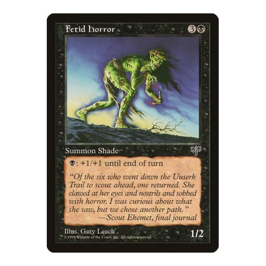 Fetid Horror (MIR) #123 Common (Lightly Played) Mirage Magic: The Gathering: 1996
