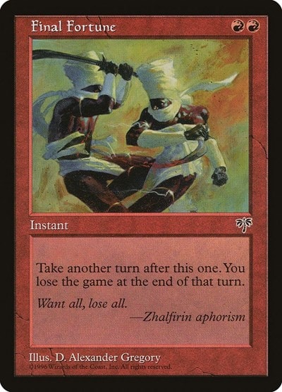 Final Fortune (MIR) #173 Rare (Heavily Played) Mirage Magic: The Gathering: 1996