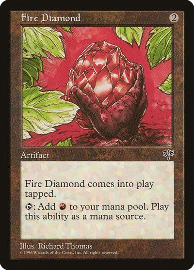 Fire Diamond (MIR) #302 Uncommon (Heavily Played) Mirage Magic: The Gathering: 1996