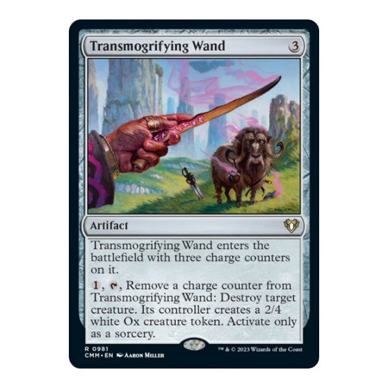 Transmogrifying Wand (CMM) #981 Rare (Lightly Played) Commander Masters Magic: The Gathering: 2023