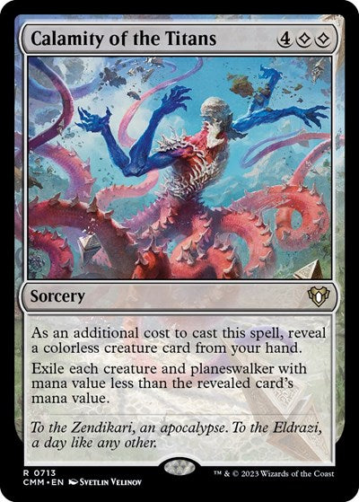 Calamity of the Titans (CMM) #713 Rare (Near Mint) Commander Masters Magic: The Gathering: 2023