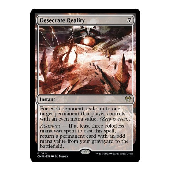 Desecrate Reality (CMM) #714 Rare (Lightly Played) Commander Masters Magic: The Gathering: 2023