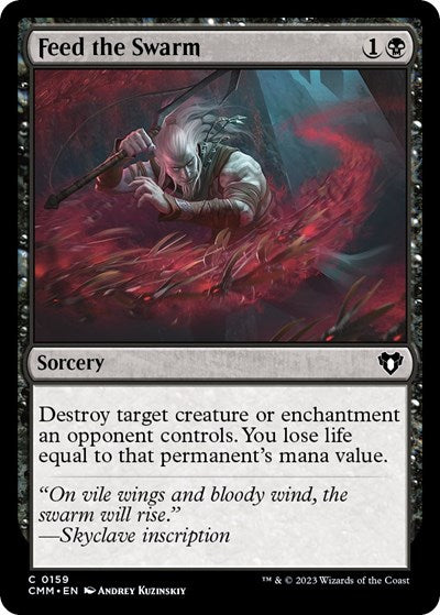 Feed the Swarm (CMM) #159 Common (Foil Lightly Played) Commander Masters Magic: The Gathering: 2023