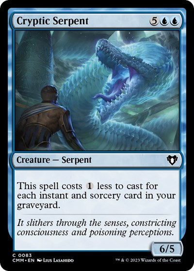 Cryptic Serpent (CMM) #83 Common (Lightly Played) Commander Masters Magic: The Gathering: 2023