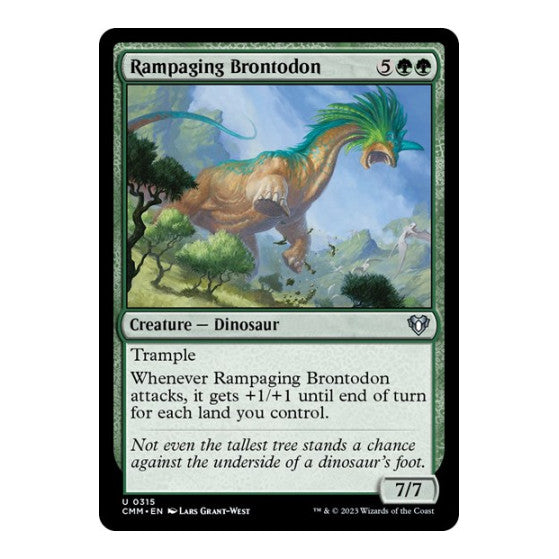 Rampaging Brontodon (CMM) #315 Uncommon (Lightly Played) Commander Masters Magic: The Gathering: 2023