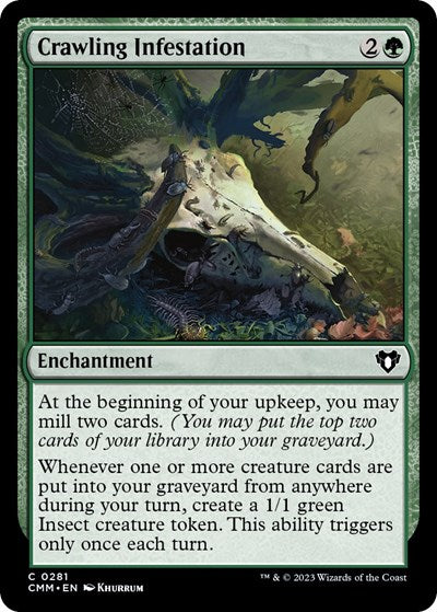 Crawling Infestation (CMM) #281 Common (Lightly Played) Commander Masters Magic: The Gathering: 2023
