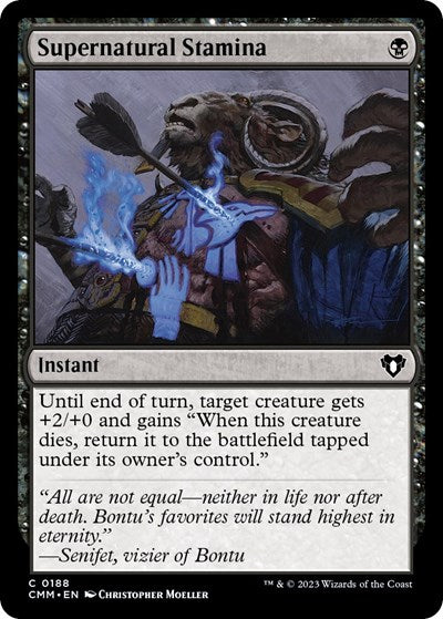 Supernatural Stamina (CMM) #188 Common (Lightly Played) Commander Masters Magic: The Gathering: 2023