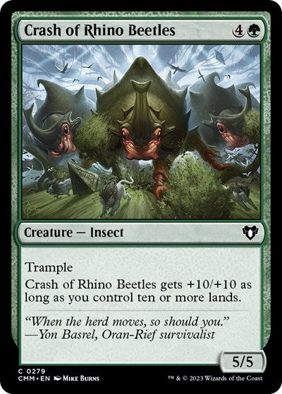 Crash of Rhino Beetles (CMM) #279 Common (Lightly Played) Commander Masters Magic: The Gathering: 2023