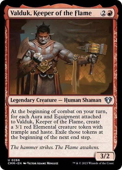 Valduk Keeper of the Flame (CMM) #266 Uncommon (Lightly Played) Commander Masters Magic: The Gathering: 2023