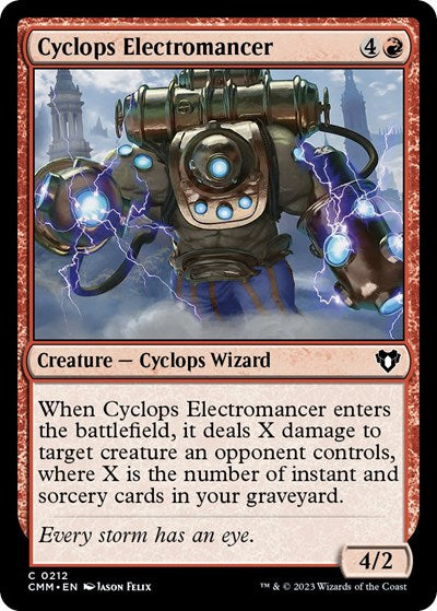 Cyclops Electromancer (CMM) #212 Common (Lightly Played) Commander Masters Magic: The Gathering: 2023