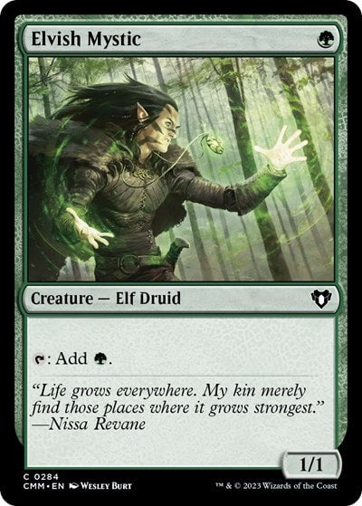 Elvish Mystic (CMM) #284 Common (Lightly Played) Commander Masters Magic: The Gathering: 2023