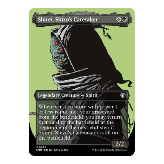 Shirei, Shizo's Caretaker (Borderless) (CMM) #676 Uncommon (Lightly Played) Commander Masters Magic: The Gathering: 2023
