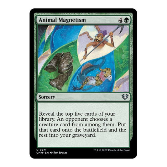Animal Magnetism (CMM) #271 Uncommon (Lightly Played) Commander Masters Magic: The Gathering: 2023