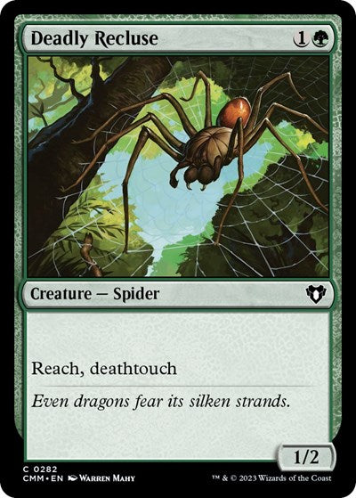 Deadly Recluse (CMM) #282 Common (Lightly Played) Commander Masters Magic: The Gathering: 2023