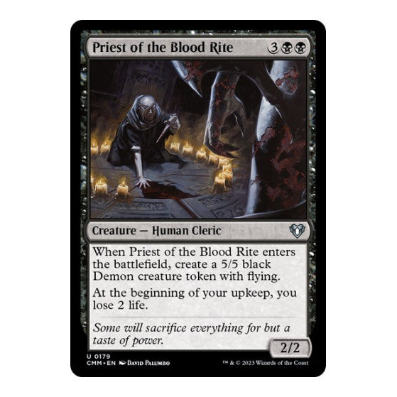 Priest of the Blood Rite (CMM) #179 Uncommon (Lightly Played) Commander Masters Magic: The Gathering: 2023