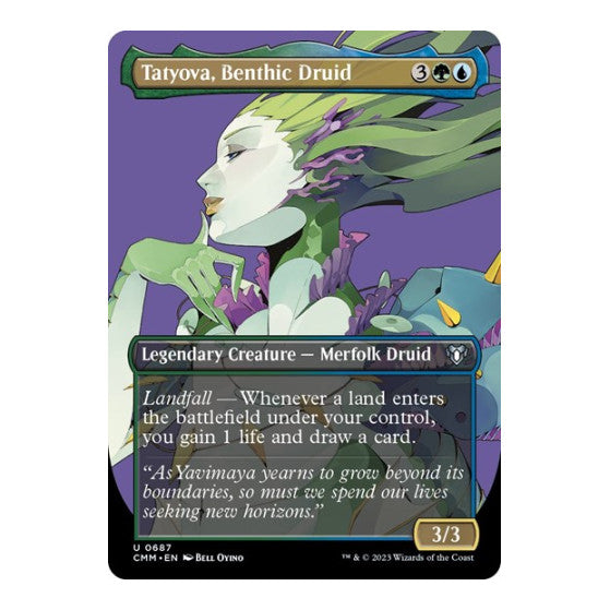 Tatyova Benthic Druid Borderless (CMM) #687 Uncommon (Lightly Played) Commander Masters Magic: The Gathering: 2023