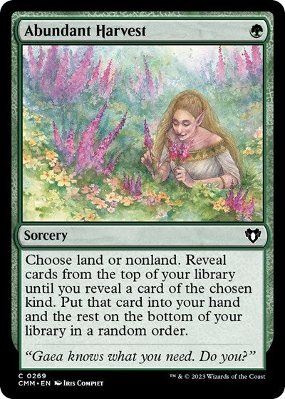 Abundant Harvest (CMM) #269 Common (Lightly Played) Commander Masters Magic: The Gathering: 2023