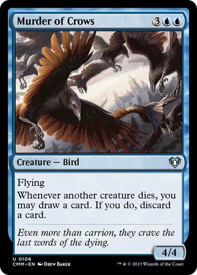 Murder of Crows (CMM) #106 Uncommon (Lightly Played) Commander Masters Magic: The Gathering: 2023