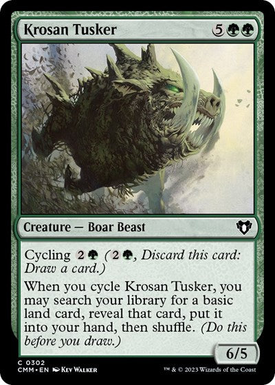 Krosan Tusker (CMM) #302 Common (Foil Near Mint) Commander Masters Magic: The Gathering: 2023