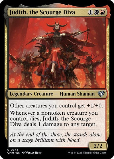 Judith the Scourge Diva (CMM) #341 Uncommon (Foil Lightly Played) Commander Masters Magic: The Gathering: 2023