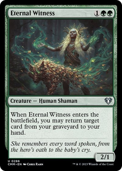Eternal Witness (CMM) #286 Uncommon (Lightly Played) Commander Masters Magic: The Gathering: 2023