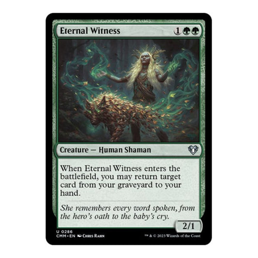 Eternal Witness (CMM) #286 Uncommon (Lightly Played) Commander Masters Magic: The Gathering: 2023