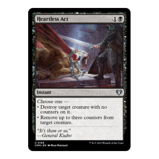 Heartless Act (CMM) #166 Uncommon (Lightly Played) Commander Masters Magic: The Gathering: 2023