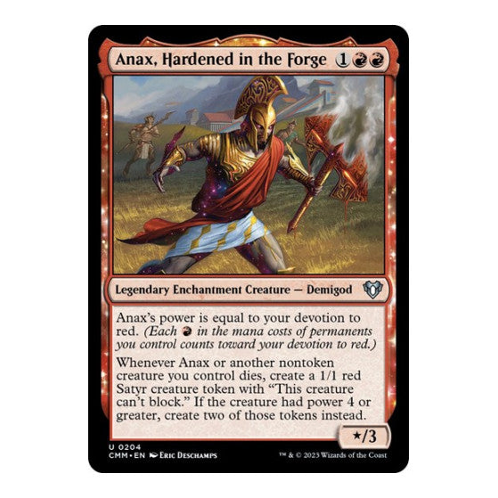 Anax, Hardened in the Forge (CMM) #204 Uncommon (Foil Lightly Played) Commander Masters Magic: The Gathering: 2023