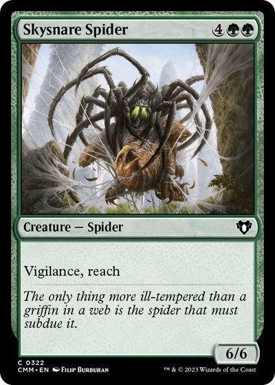 Skysnare Spider (CMM) #322 Common (Lightly Played) Commander Masters Magic: The Gathering: 2023