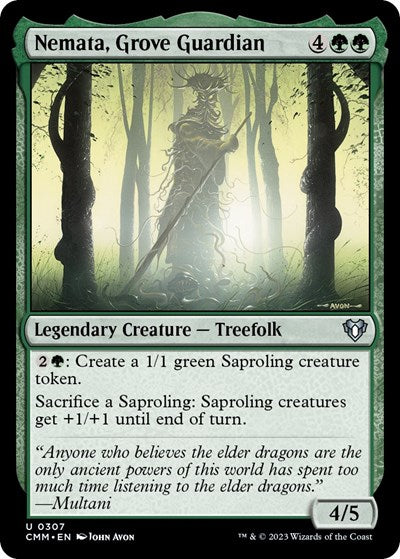Nemata Grove Guardian (CMM) #307 Uncommon (Moderately Played) Commander Masters Magic: The Gathering: 2023