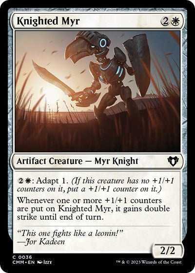Knighted Myr (CMM) #36 Common (Lightly Played) Commander Masters Magic: The Gathering: 2023