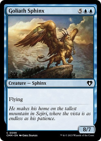 Goliath Sphinx (CMM) #99 Common (Moderately Played) Commander Masters Magic: The Gathering: 2023