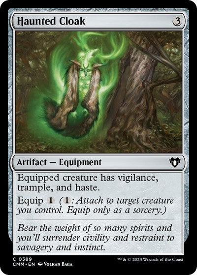 Haunted Cloak (CMM) #389 Common (Lightly Played) Commander Masters Magic: The Gathering: 2023