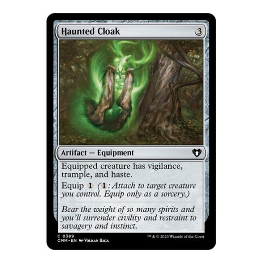 Haunted Cloak (CMM) #389 Common (Lightly Played) Commander Masters Magic: The Gathering: 2023