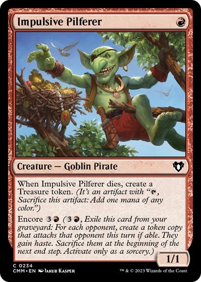 Impulsive Pilferer (CMM) #234 Common (Lightly Played) Commander Masters Magic: The Gathering: 2023