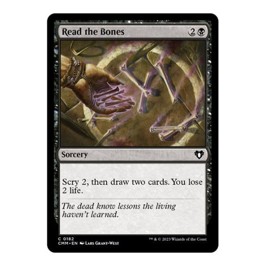 Read the Bones (CMM) #182 Common (Lightly Played) Commander Masters Magic: The Gathering: 2023
