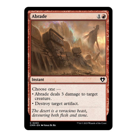 Abrade (CMM) #203 Common (Lightly Played) Commander Masters Magic: The Gathering: 2023