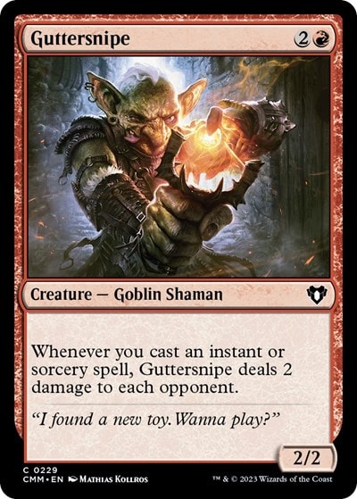 Guttersnipe (CMM) #229 Common (Lightly Played) Commander Masters Magic: The Gathering: 2023