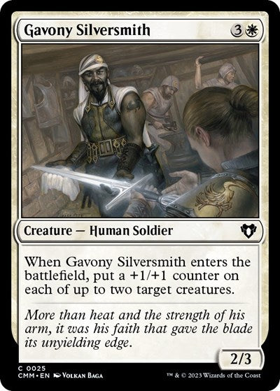 Gavony Silversmith (CMM) #25 Common (Foil Lightly Played) Commander Masters Magic: The Gathering: 2023