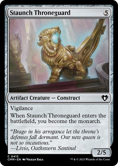 Staunch Throneguard (CMM) #412 Common (Lightly Played) Commander Masters Magic: The Gathering: 2023