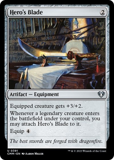 Heros Blade (CMM) #391 Uncommon (Lightly Played) Commander Masters Magic: The Gathering: 2023