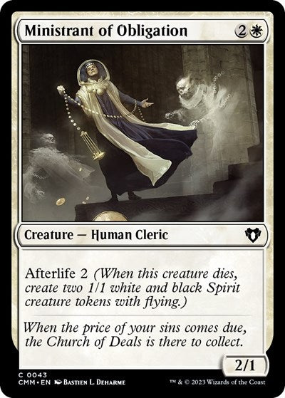 Ministrant of Obligation (CMM) #43 Common (Lightly Played) Commander Masters Magic: The Gathering: 2023