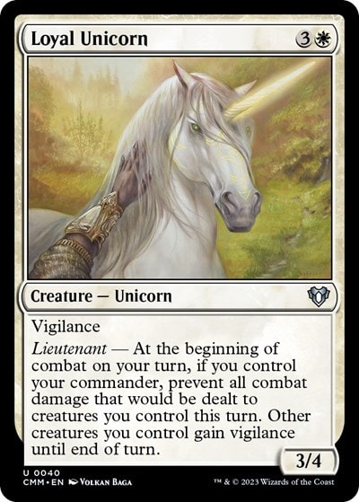Loyal Unicorn (CMM) #40 Uncommon (Lightly Played) Commander Masters Magic: The Gathering: 2023